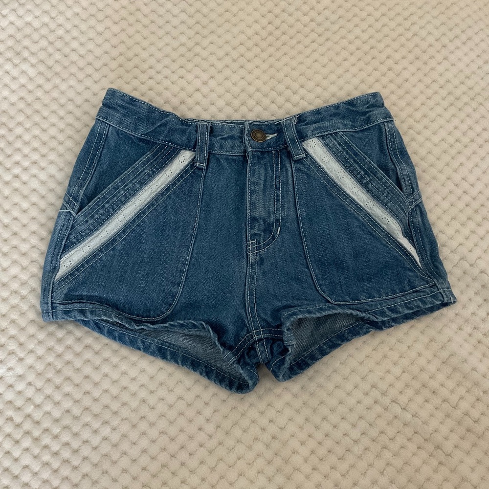 Free People High Rise Jean Shorts